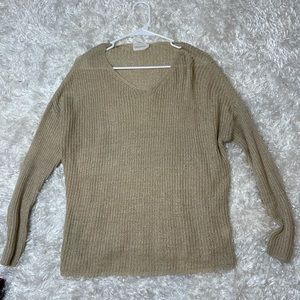 Tan knit top